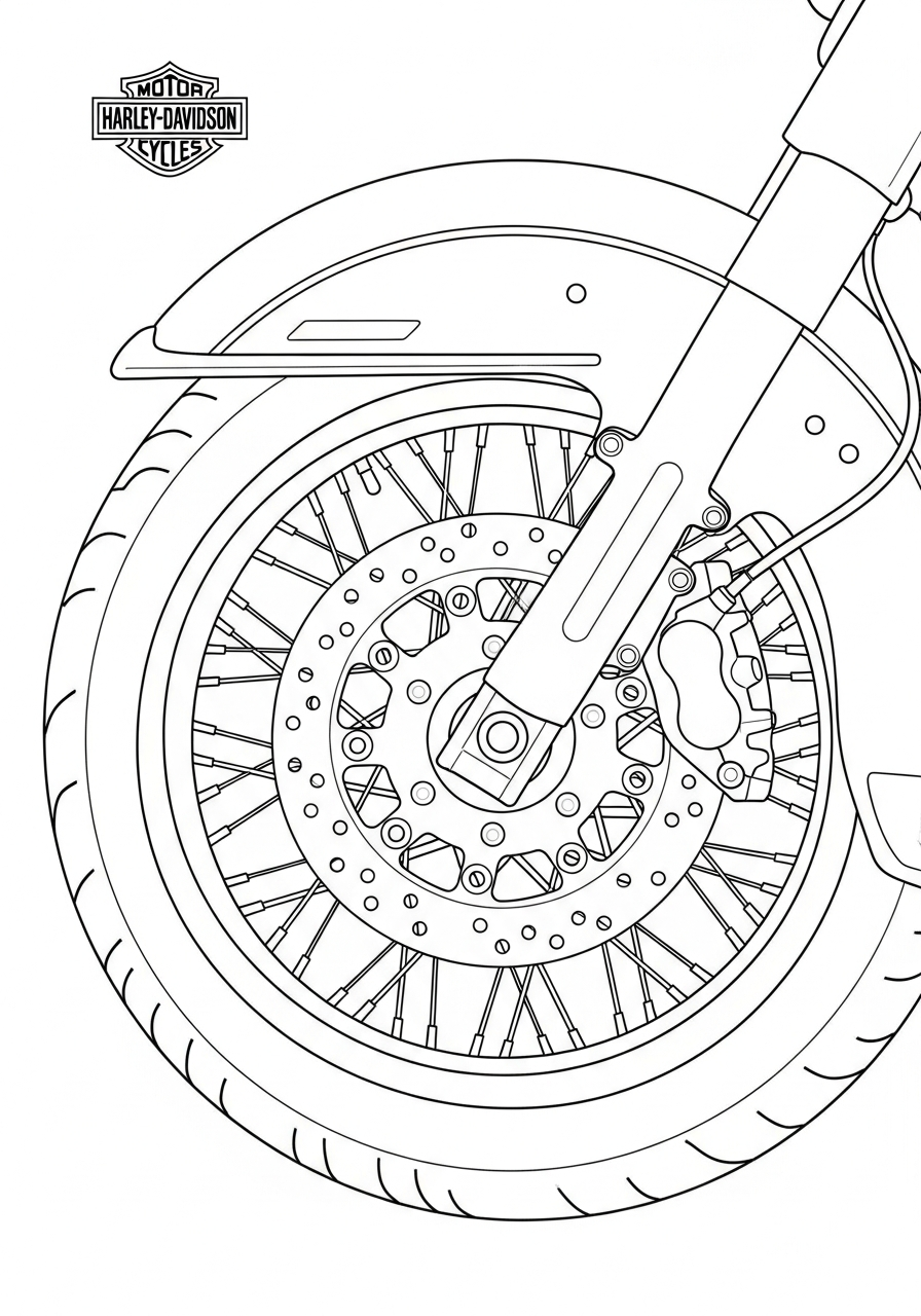 free coloring pages Harley Davidson