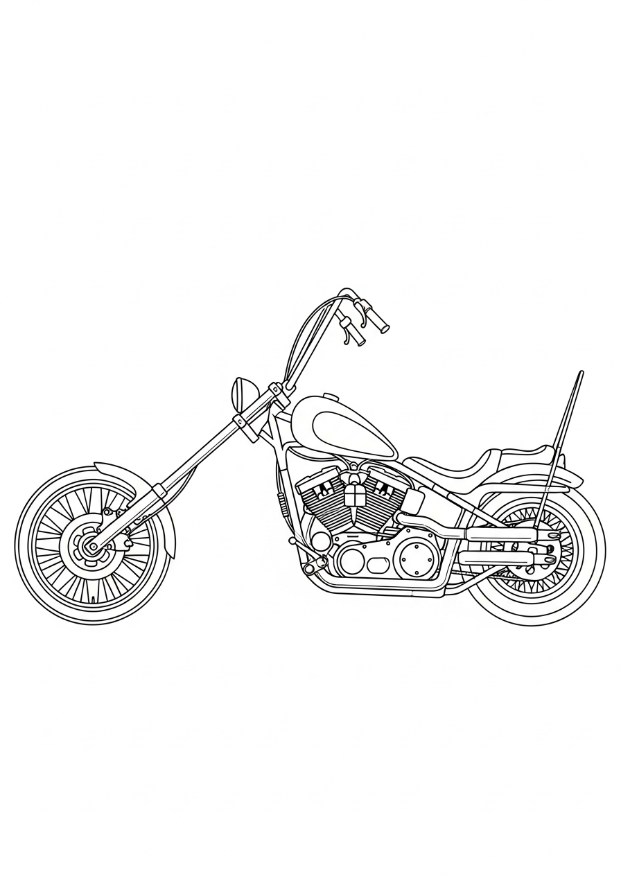 printable Harley Davidson coloring pages