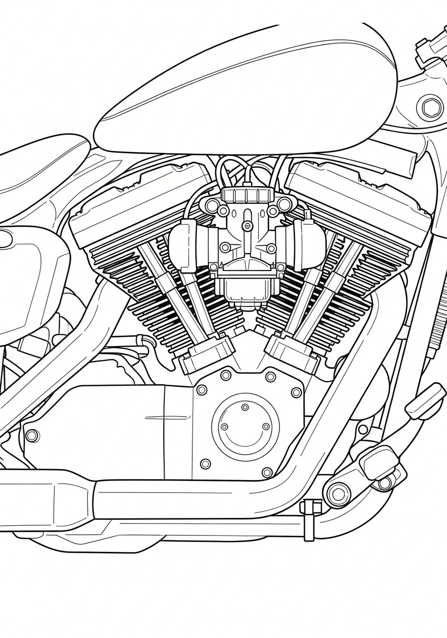 free Harley Davidson coloring pages for kids