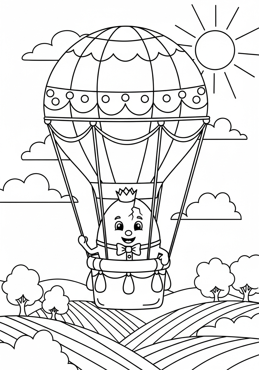 free Humpty Dumpty printable coloring pages