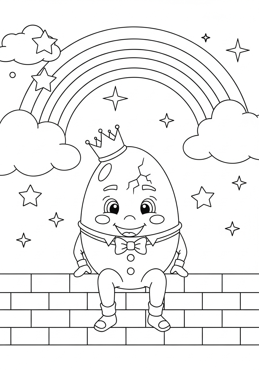 Humpty Dumpty coloring pages free