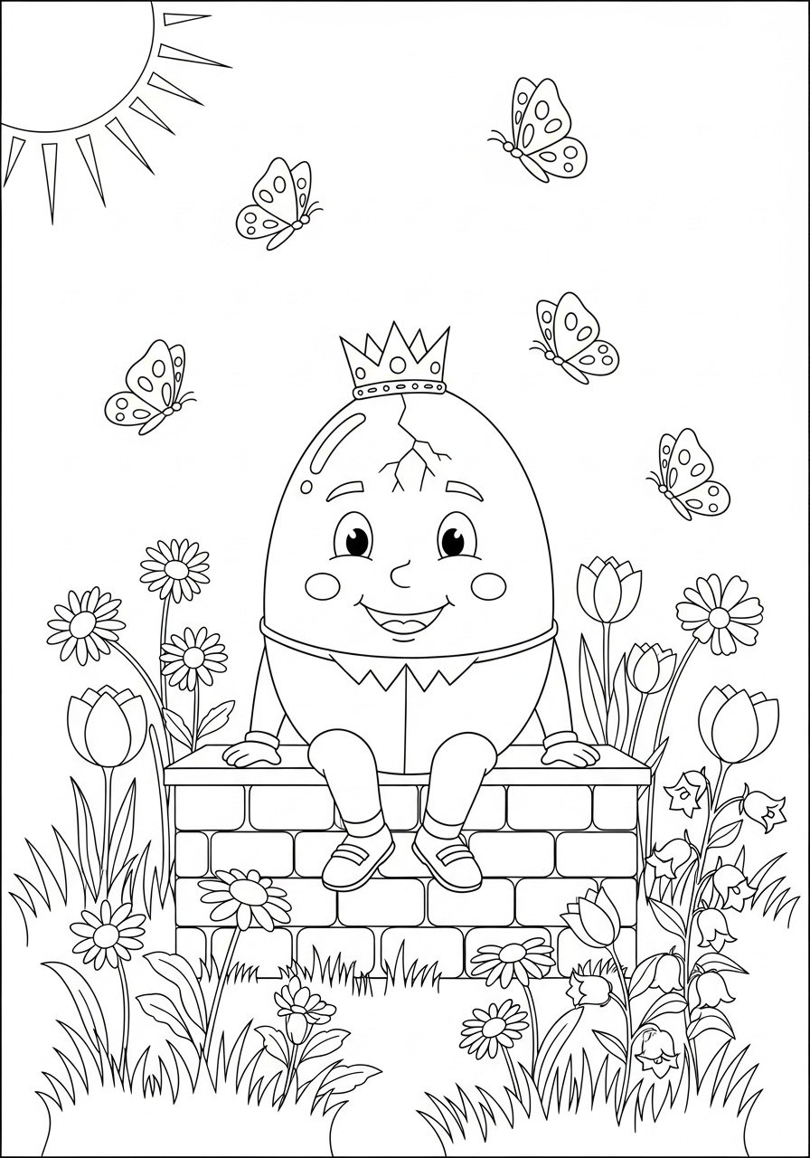 cute Humpty Dumpty coloring pages