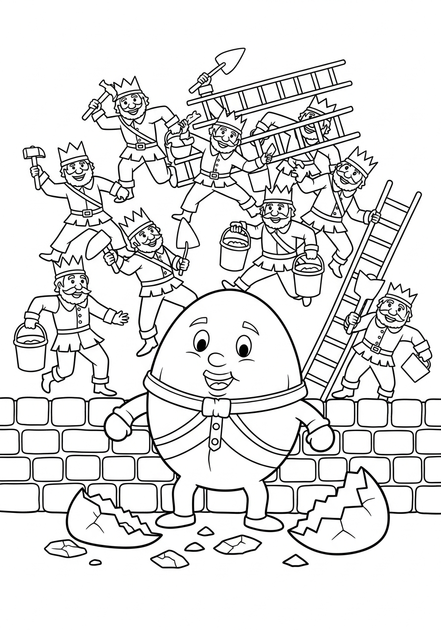 Humpty Dumpty coloring pages pdf