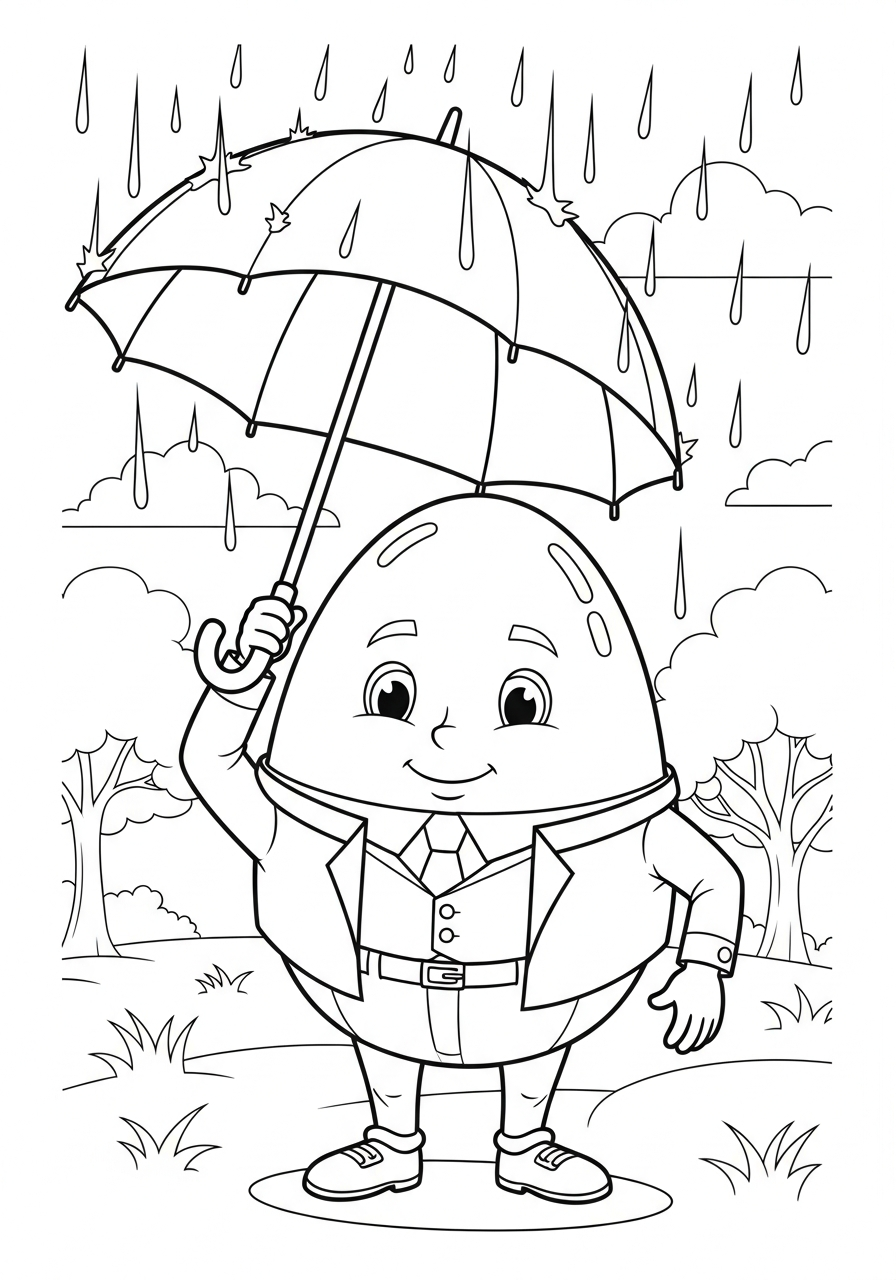 Humpty Dumpty ornaments coloring pages