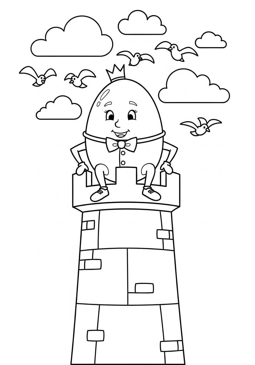 free coloring Humpty Dumpty pages