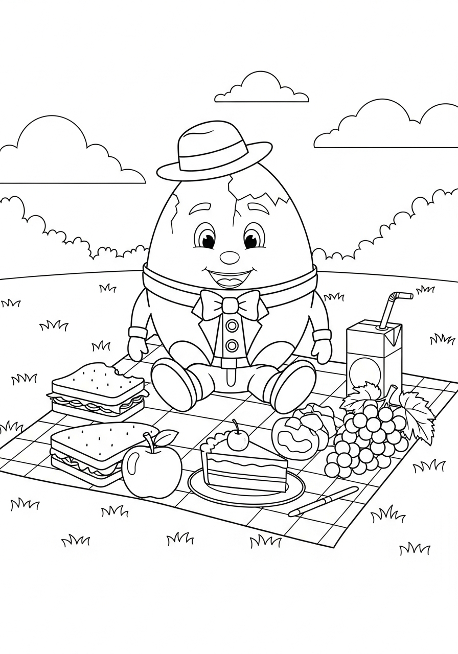 adult Humpty Dumpty coloring pages
