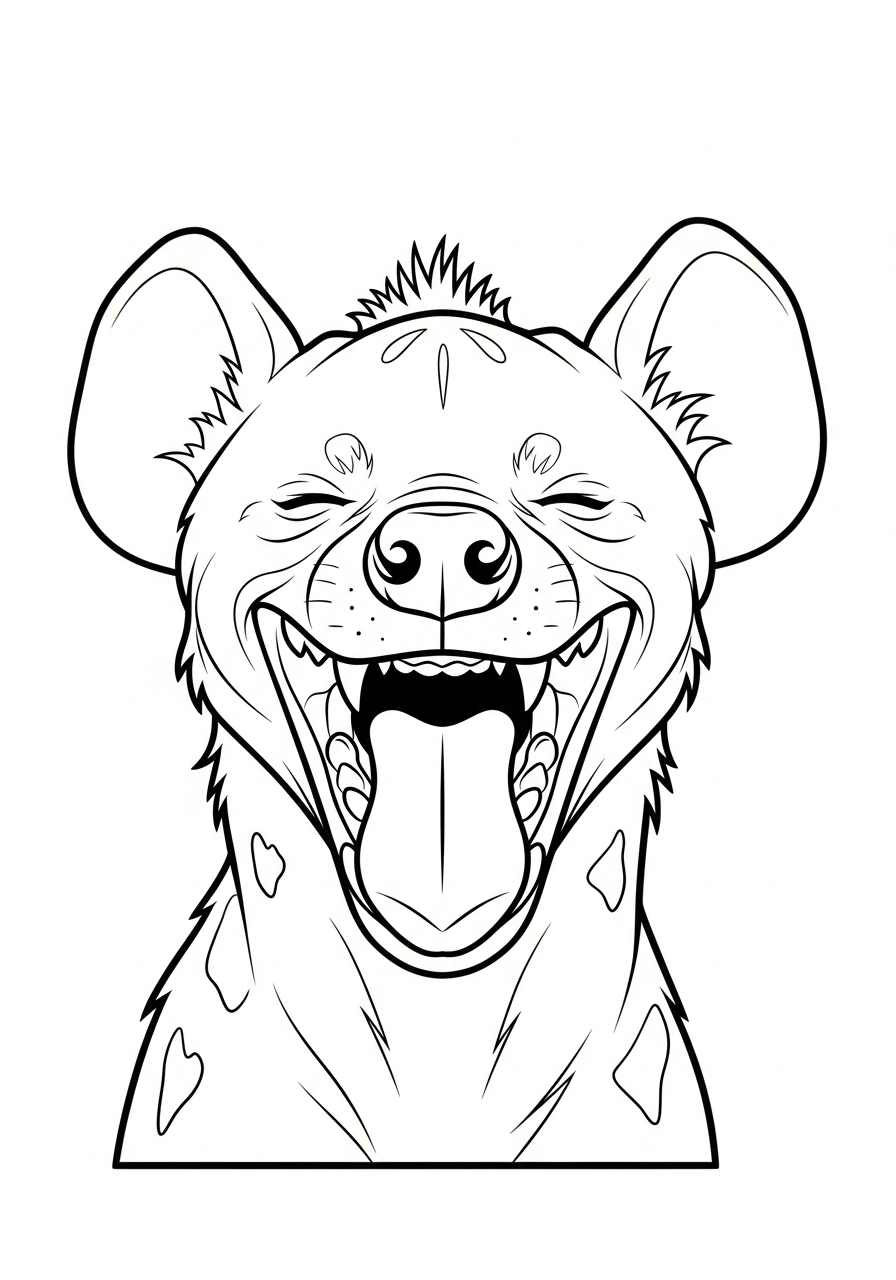 Hyena coloring pages free