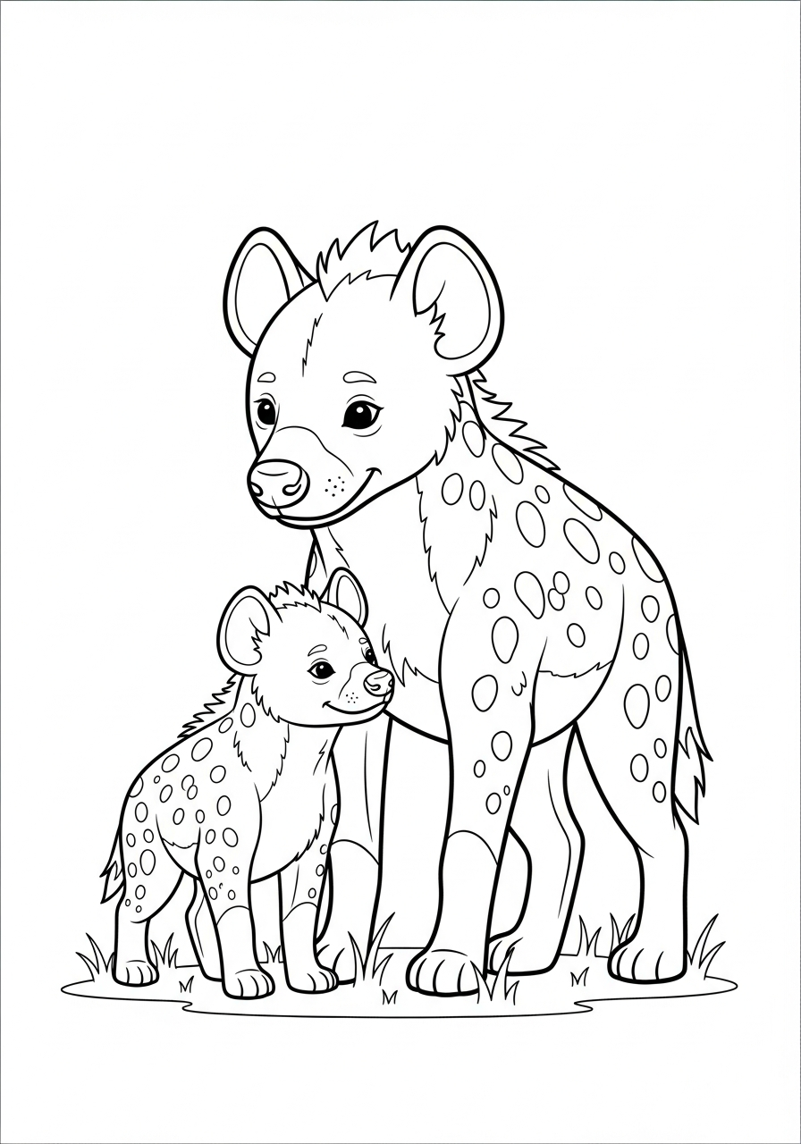 cute Hyena coloring pages