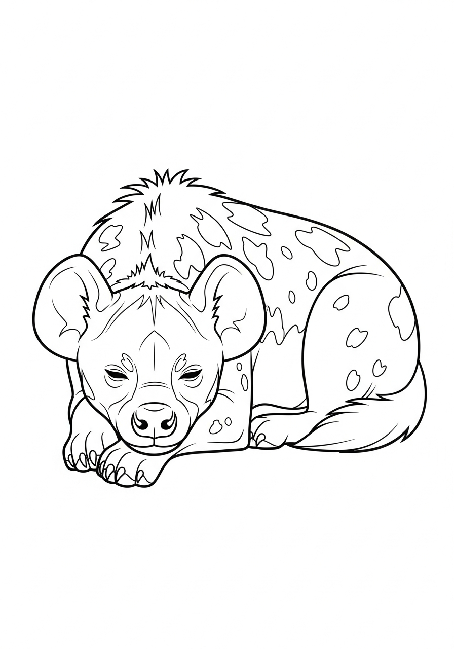 free coloring pages Hyena 1