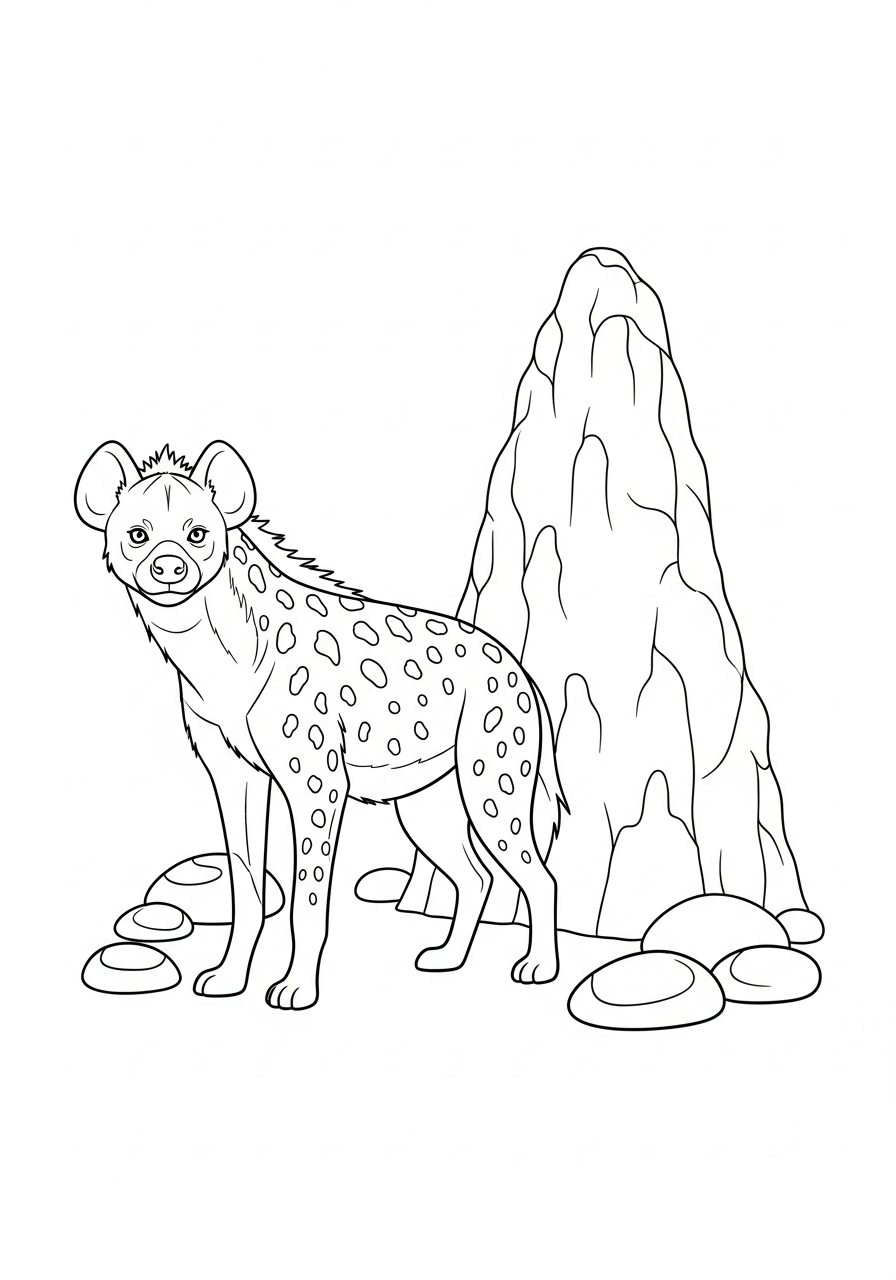 free coloring pages Hyena 2