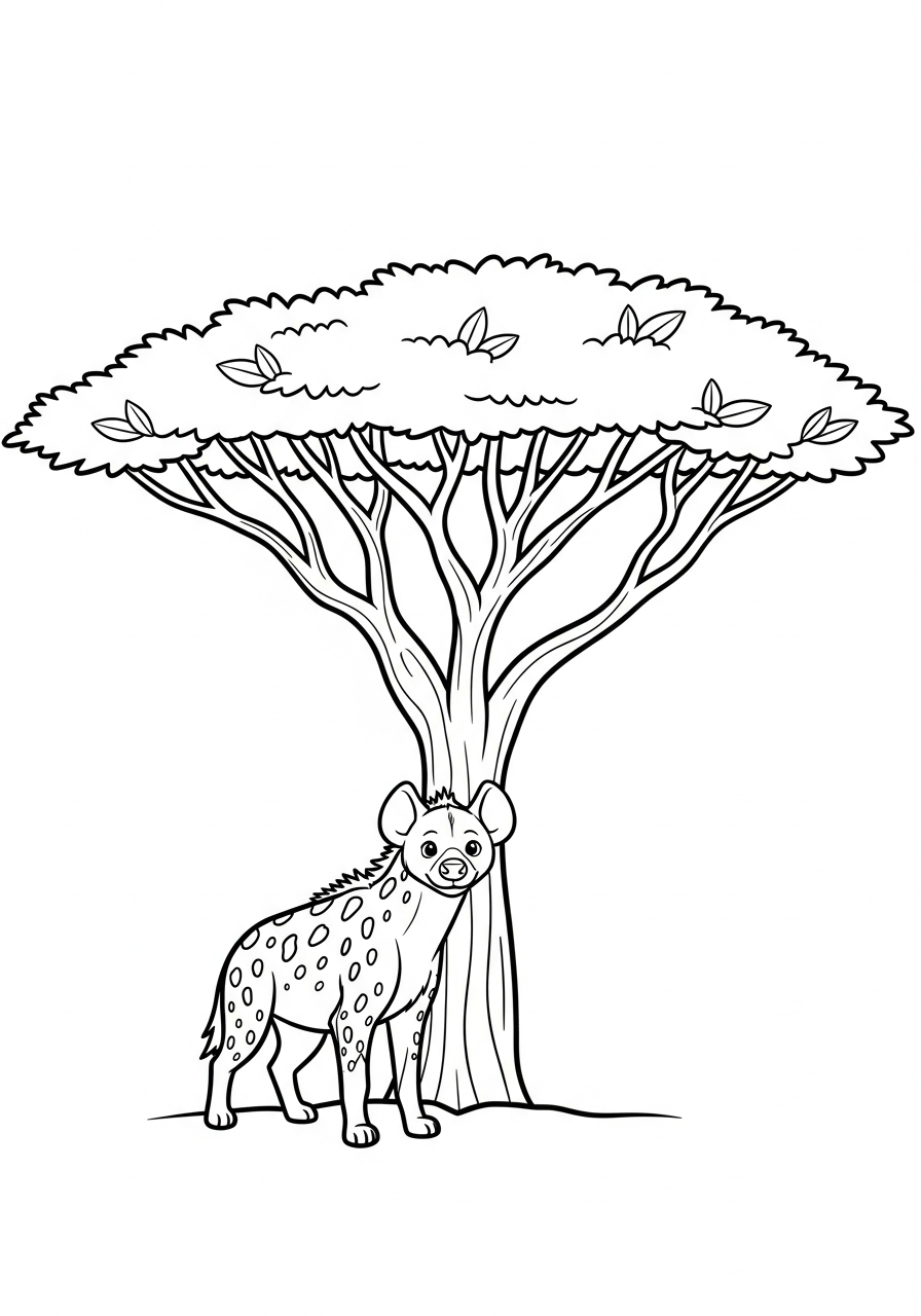 vintage Hyena coloring pages