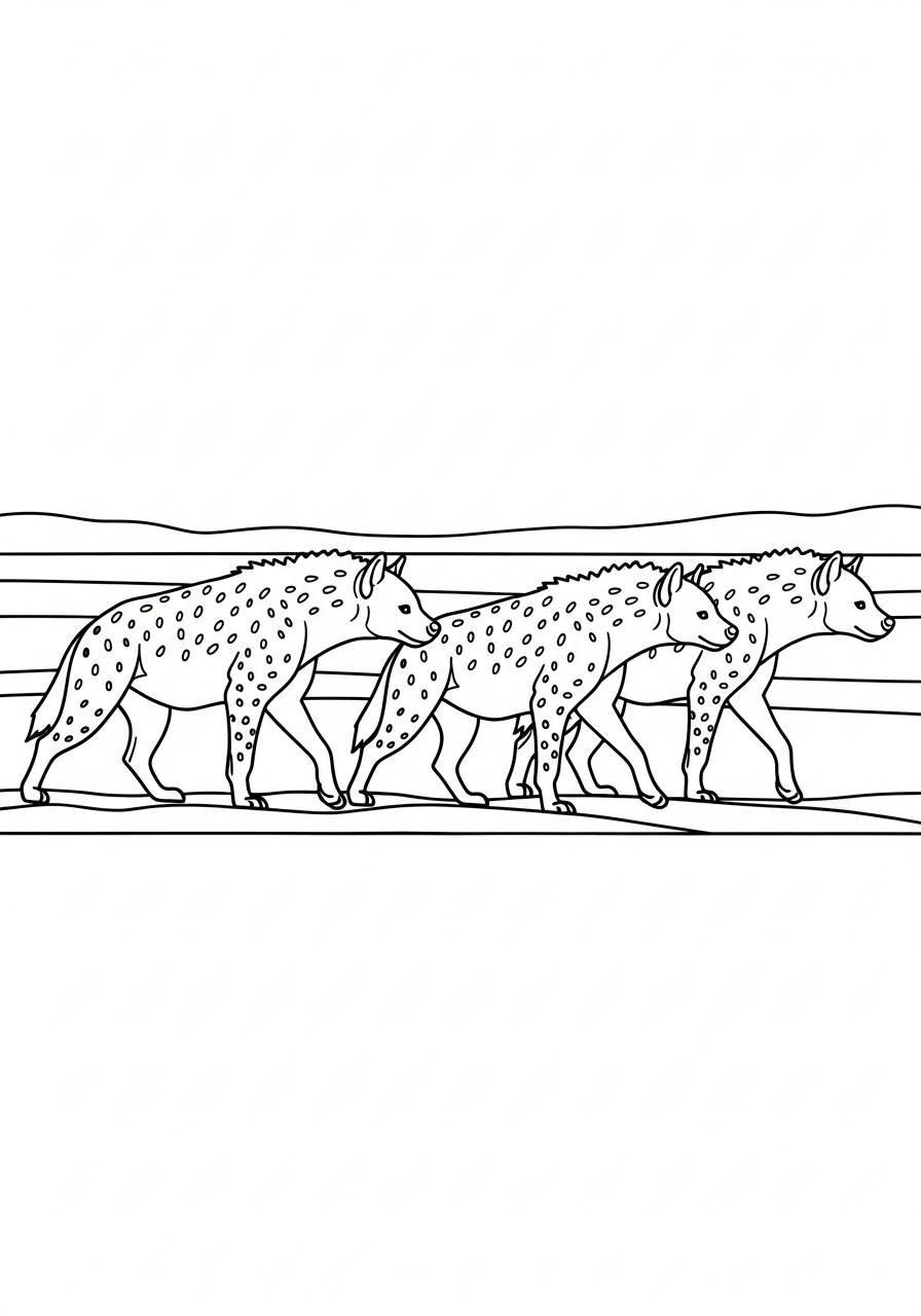 free printable Hyena coloring pages 1