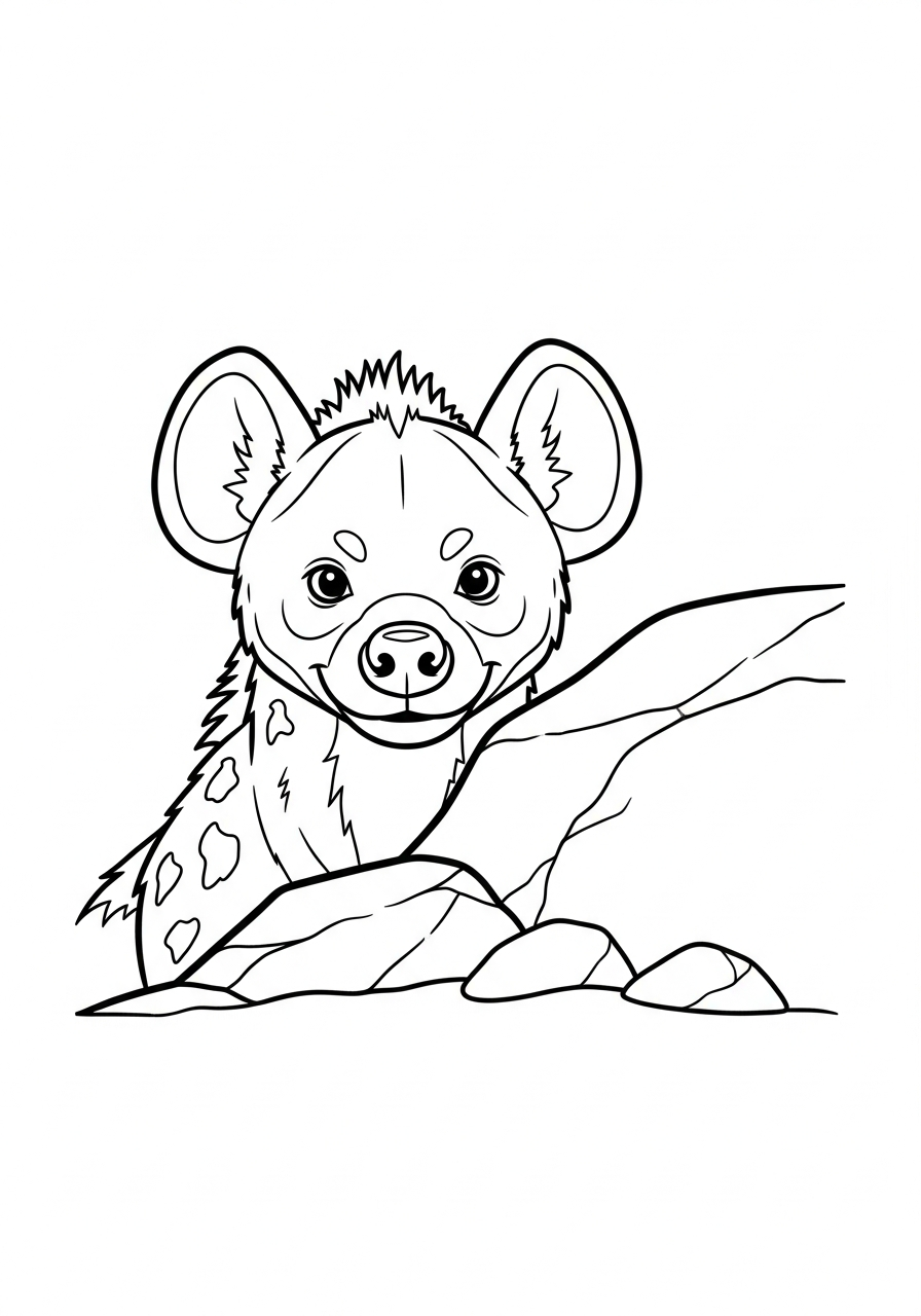 free Hyena coloring pages