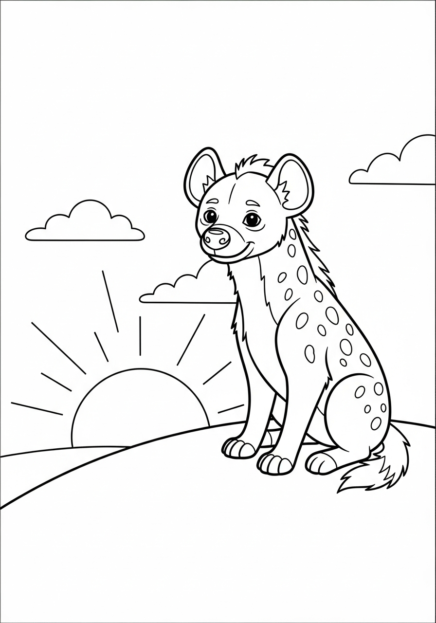 free adult Hyena coloring pages