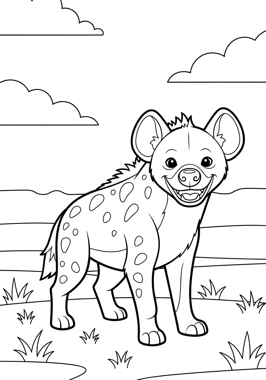 coloring pages for Hyena
