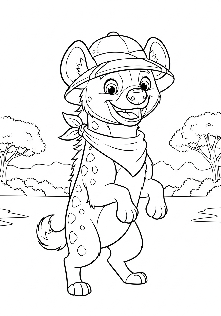 Hyena coloring pages