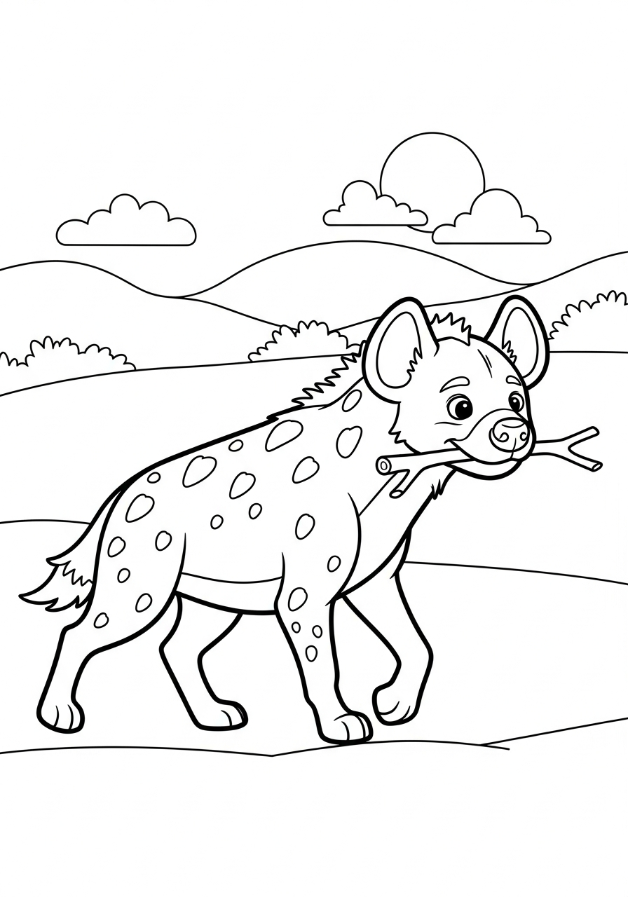 cute coloring pages Hyena