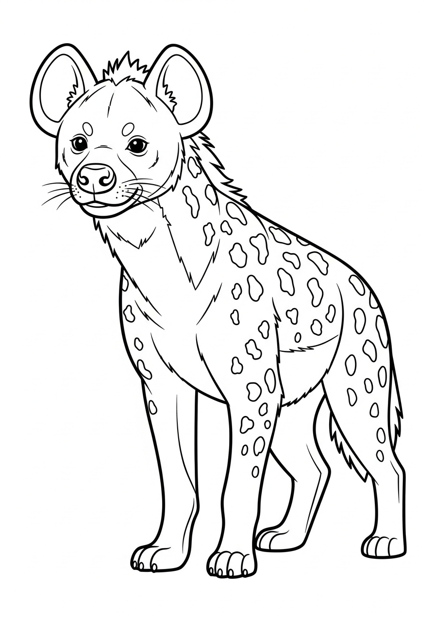Hyena adult coloring pages