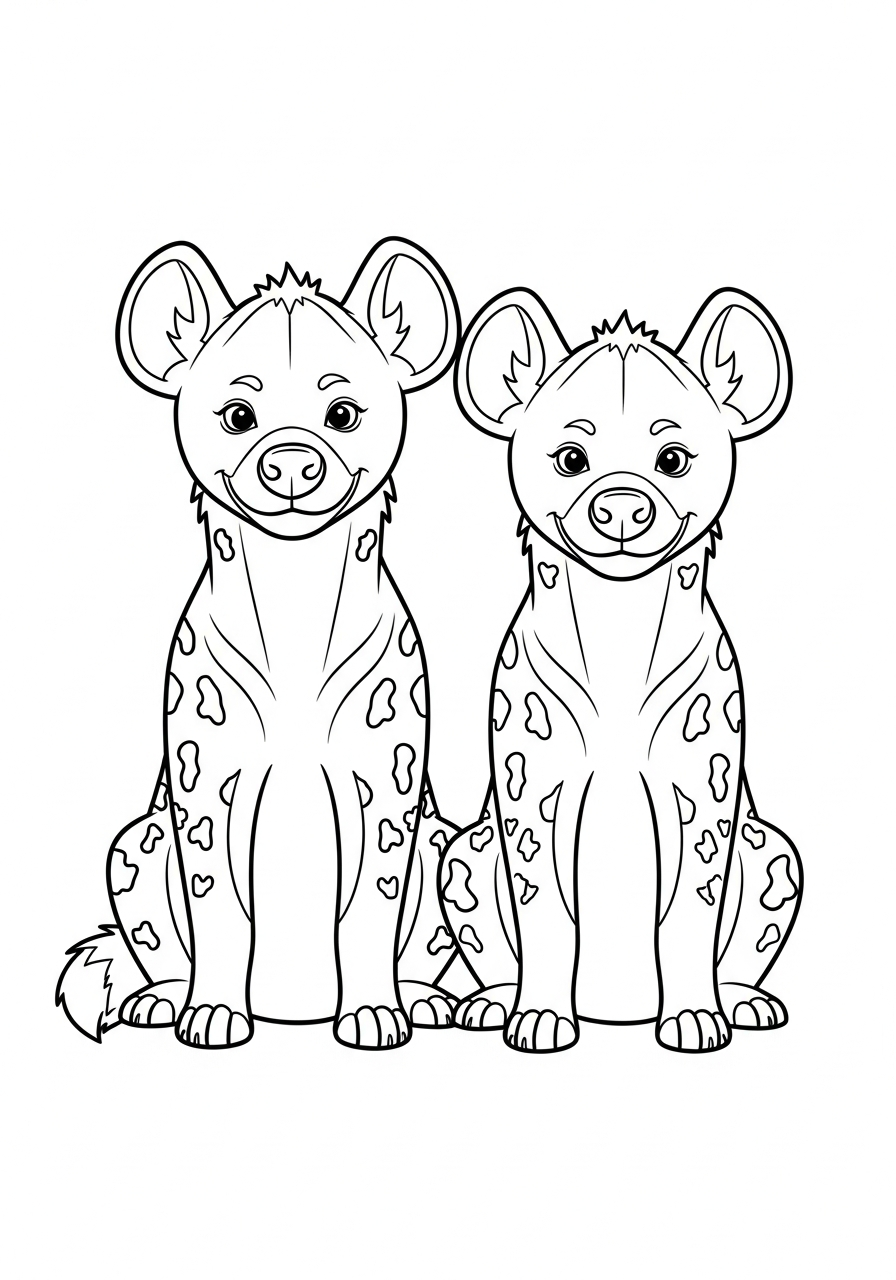 free printable Hyena coloring pages