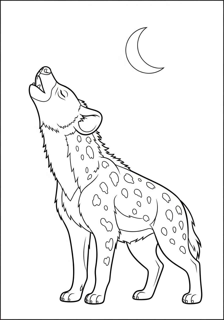 free coloring pages Hyena