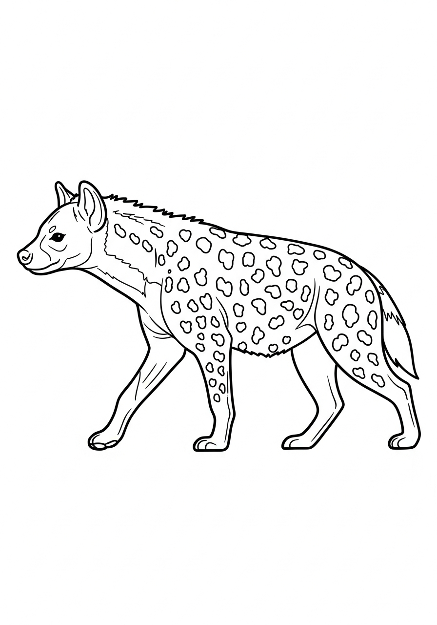 adult Hyena coloring pages