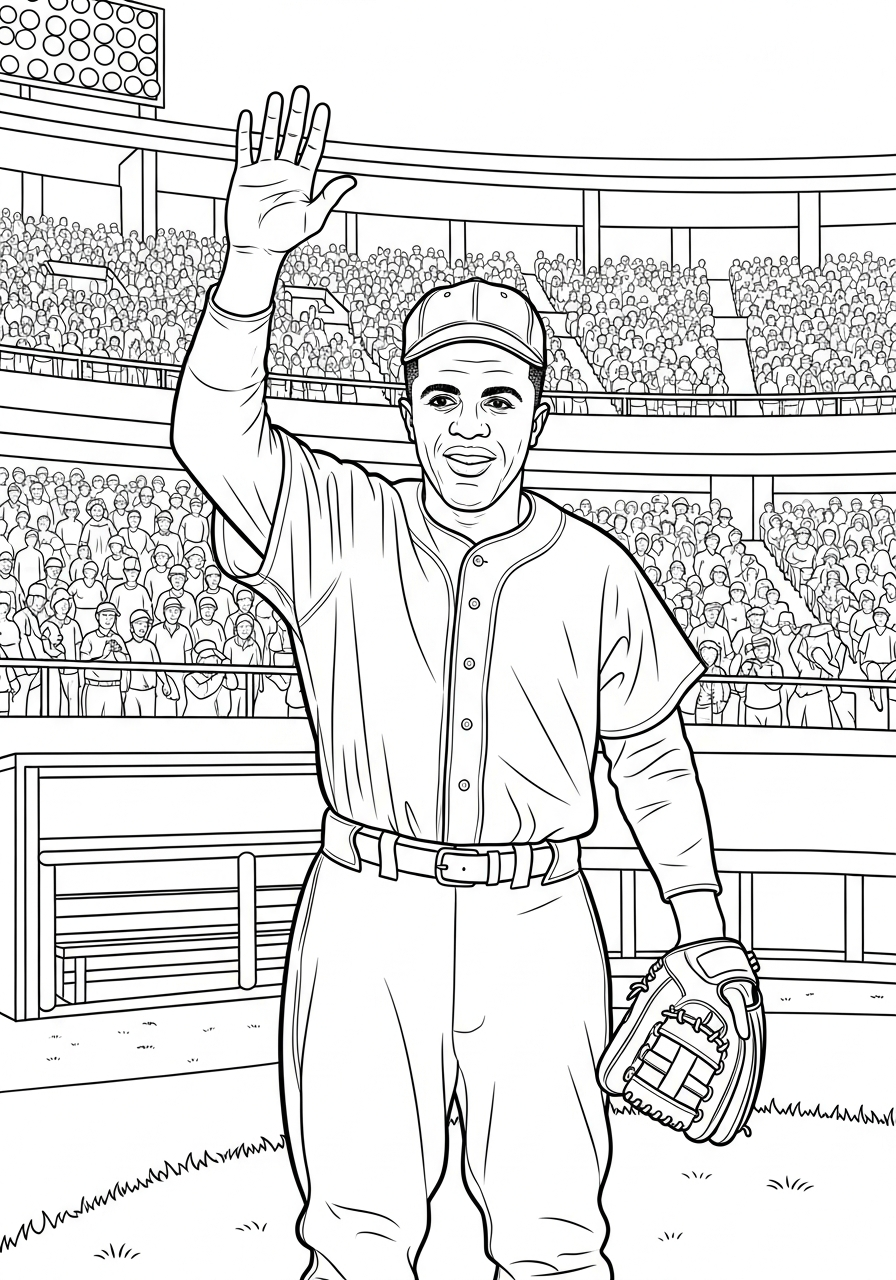 Jackie Robinson coloring pages for adults pdf