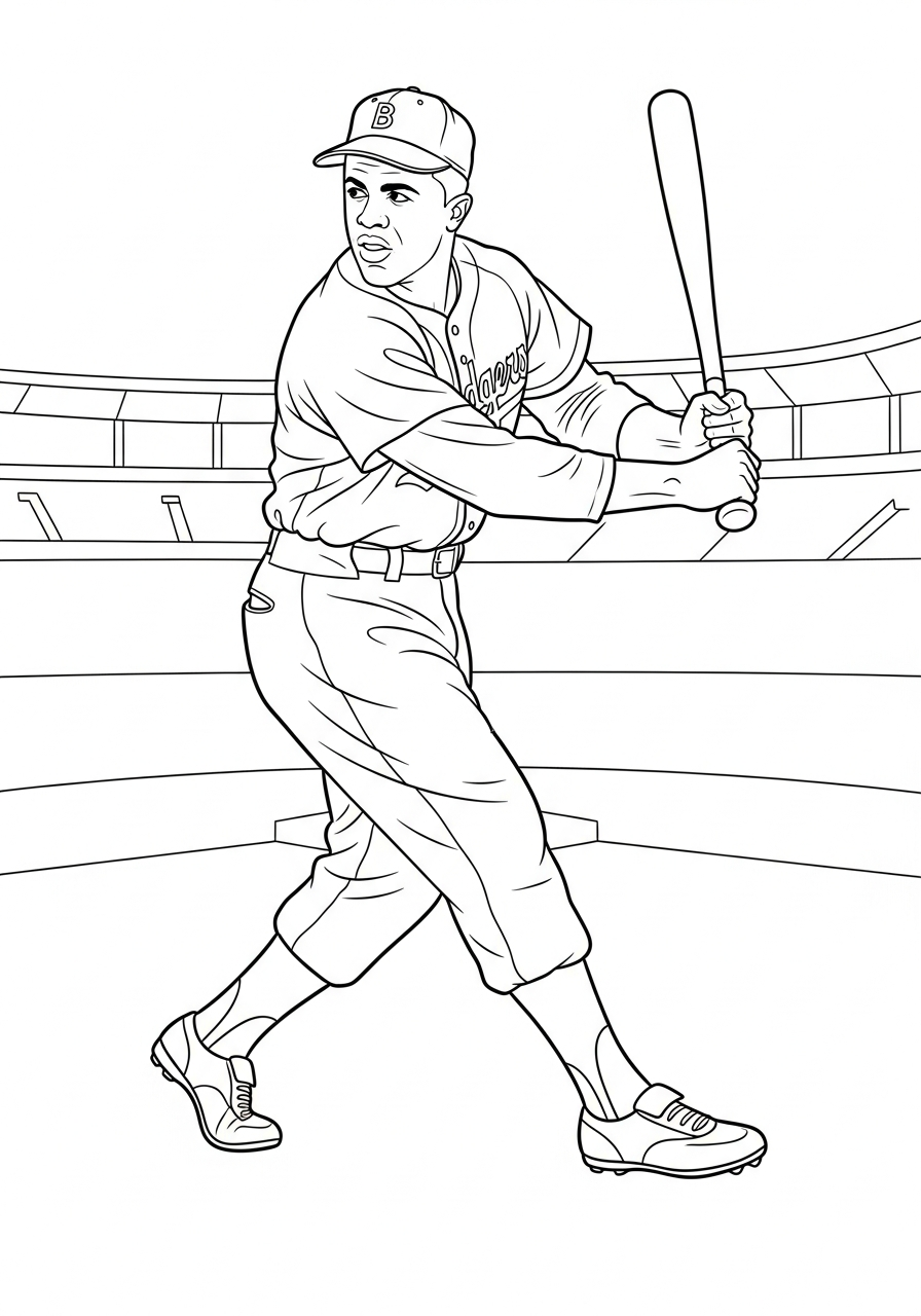 free printable coloring pages Jackie Robinson