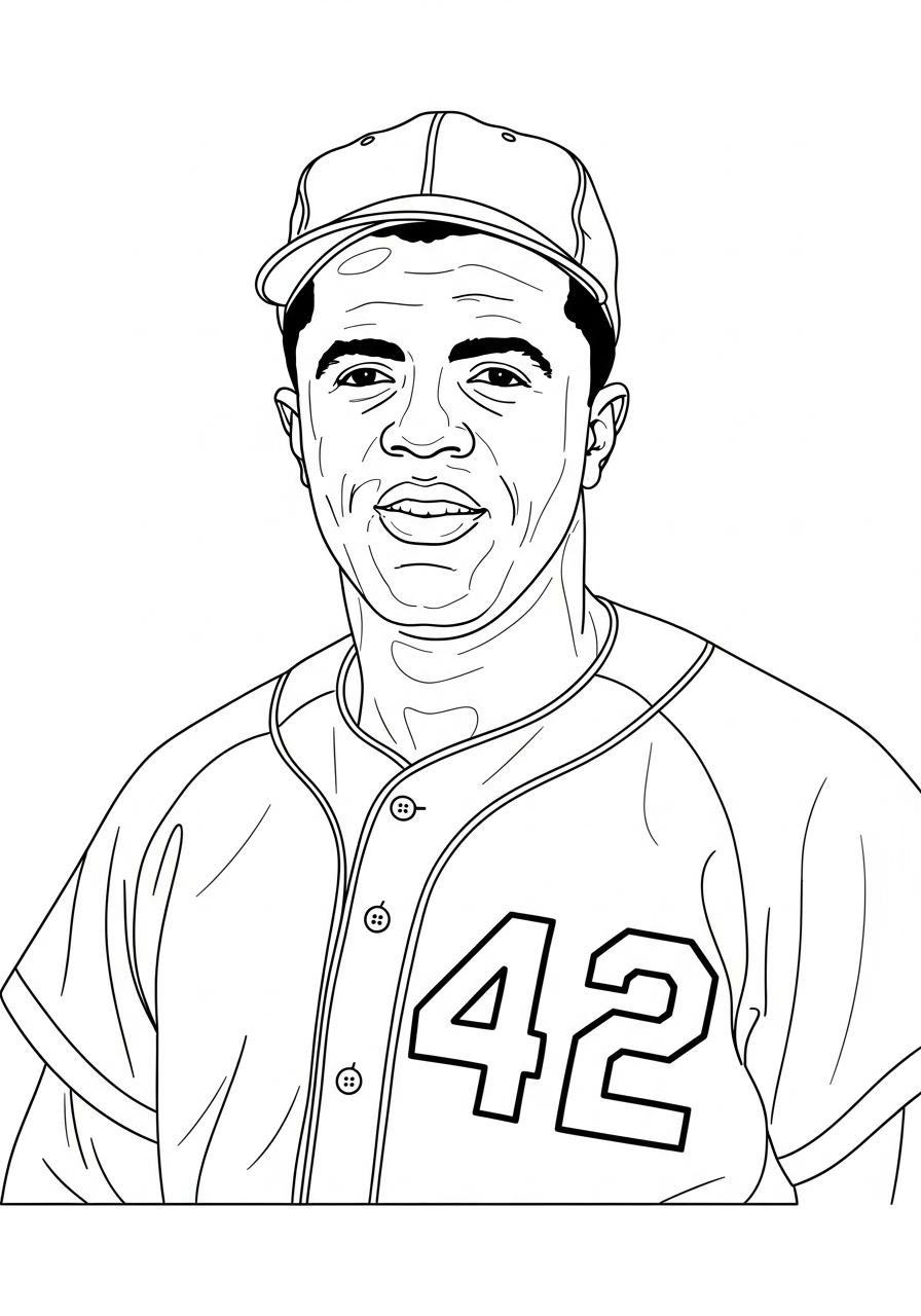 Jackie Robinson coloring pages printable