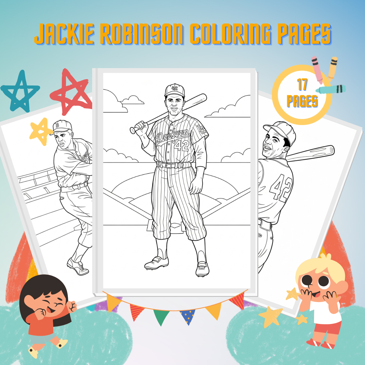 Jackie Robinson Coloring Pages thumbnail