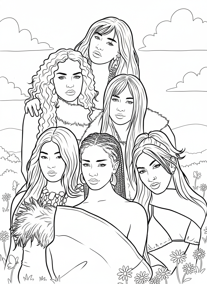 Katseye coloring pages printable