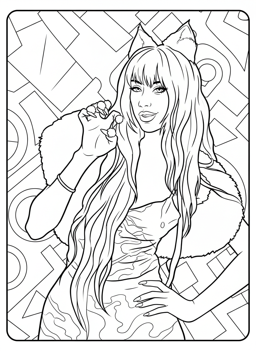 Katseye adult coloring pages