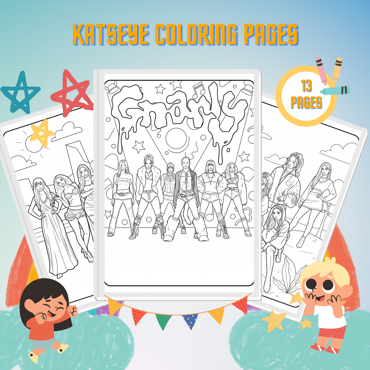 Katseye Coloring Pages thumbnail