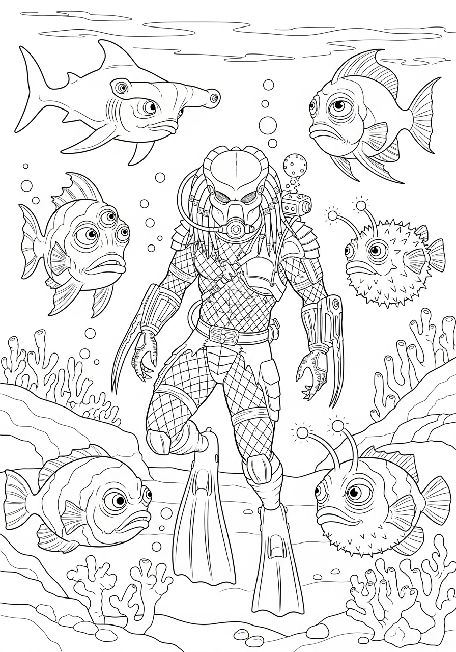 Predator Coloring Pages 14 Predator decorations coloring pages
