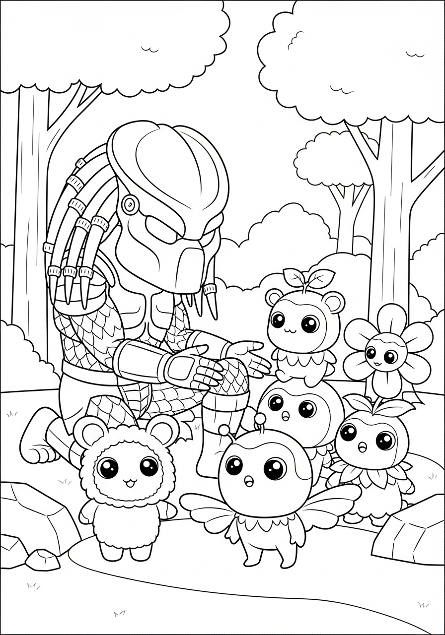 Predator Coloring Pages 4 coloring pages for kids Predator