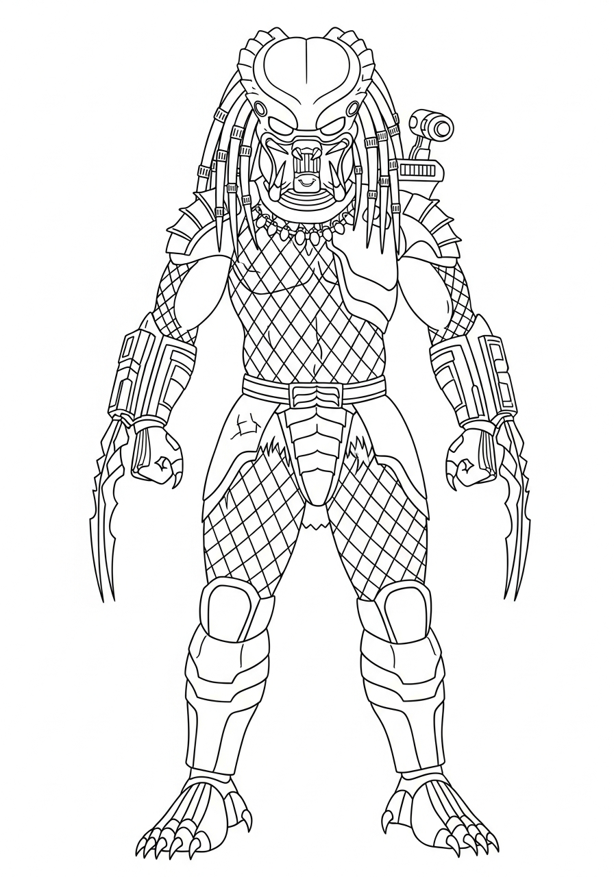 Predator Coloring Pages 2 Predator ornaments coloring pages