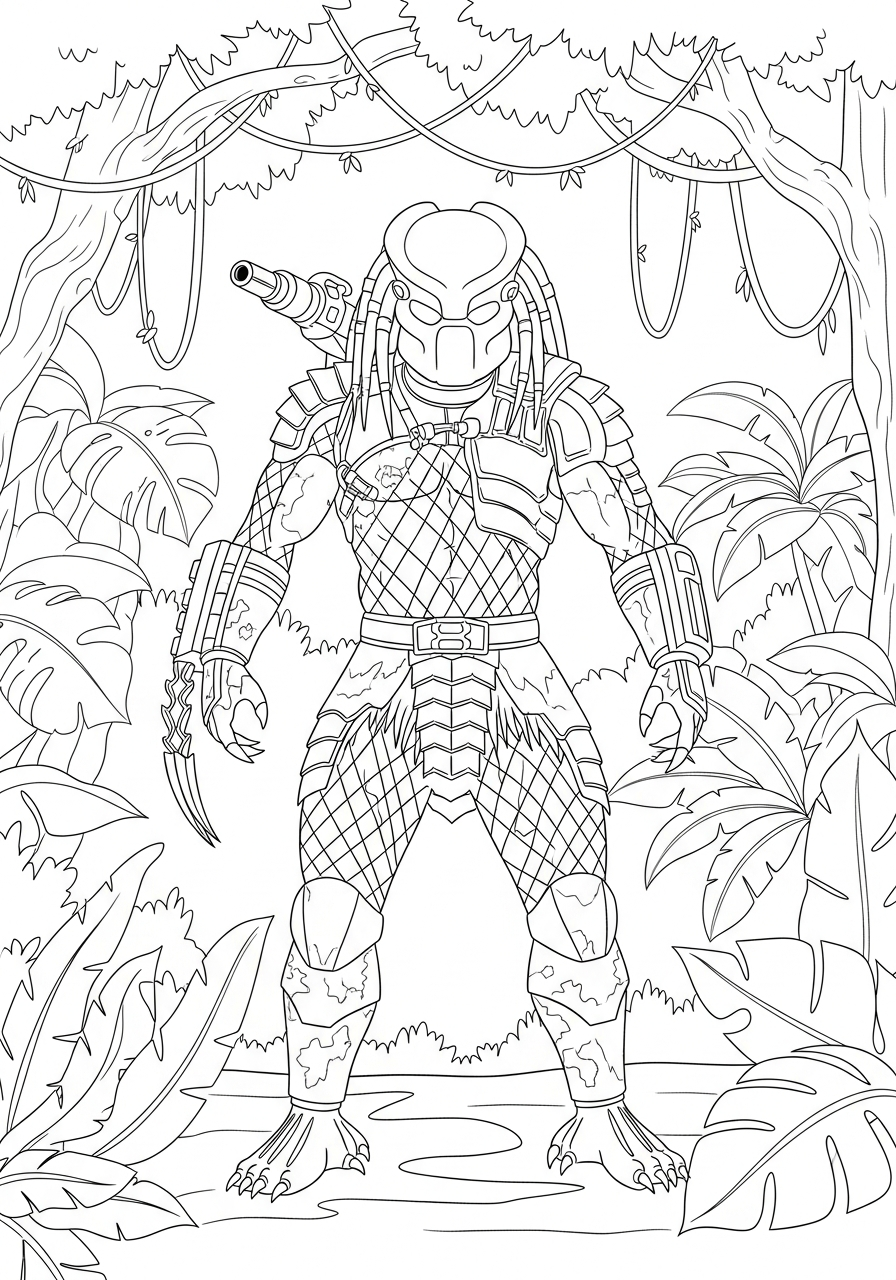 Predator Coloring Pages 21 Predator adult coloring pages