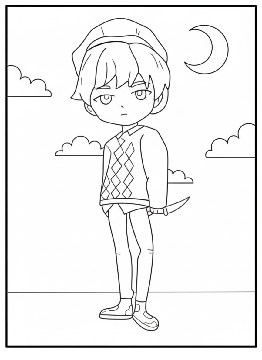 free Saja Boys coloring pages printable