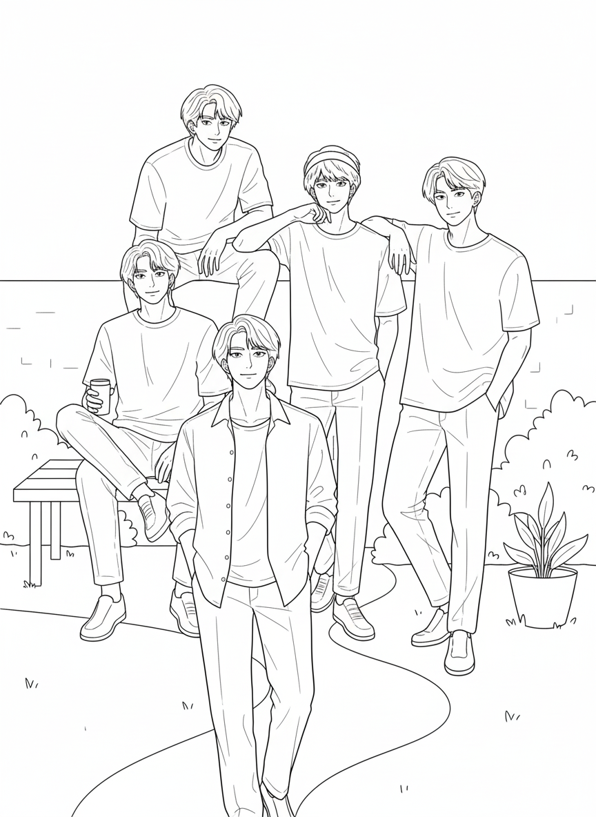 coloring Saja Boys pages