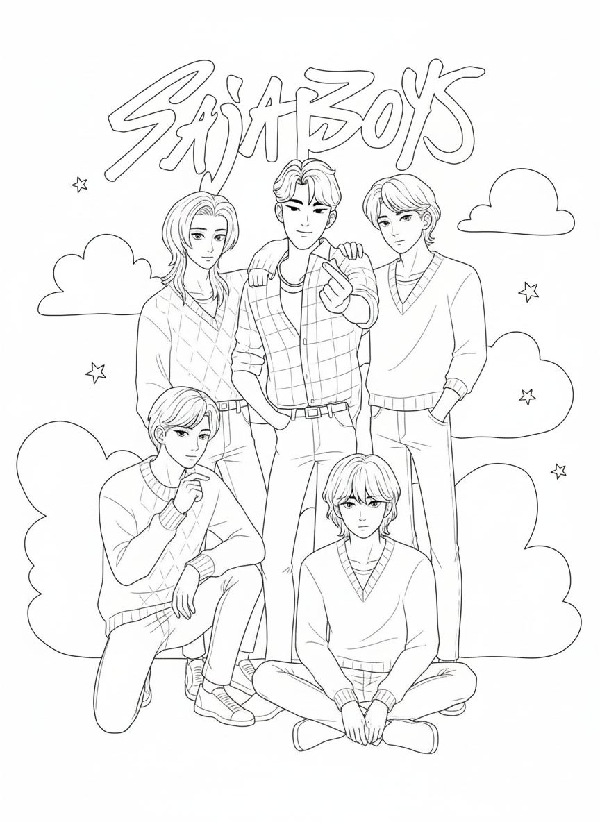 grinch Saja Boys coloring pages