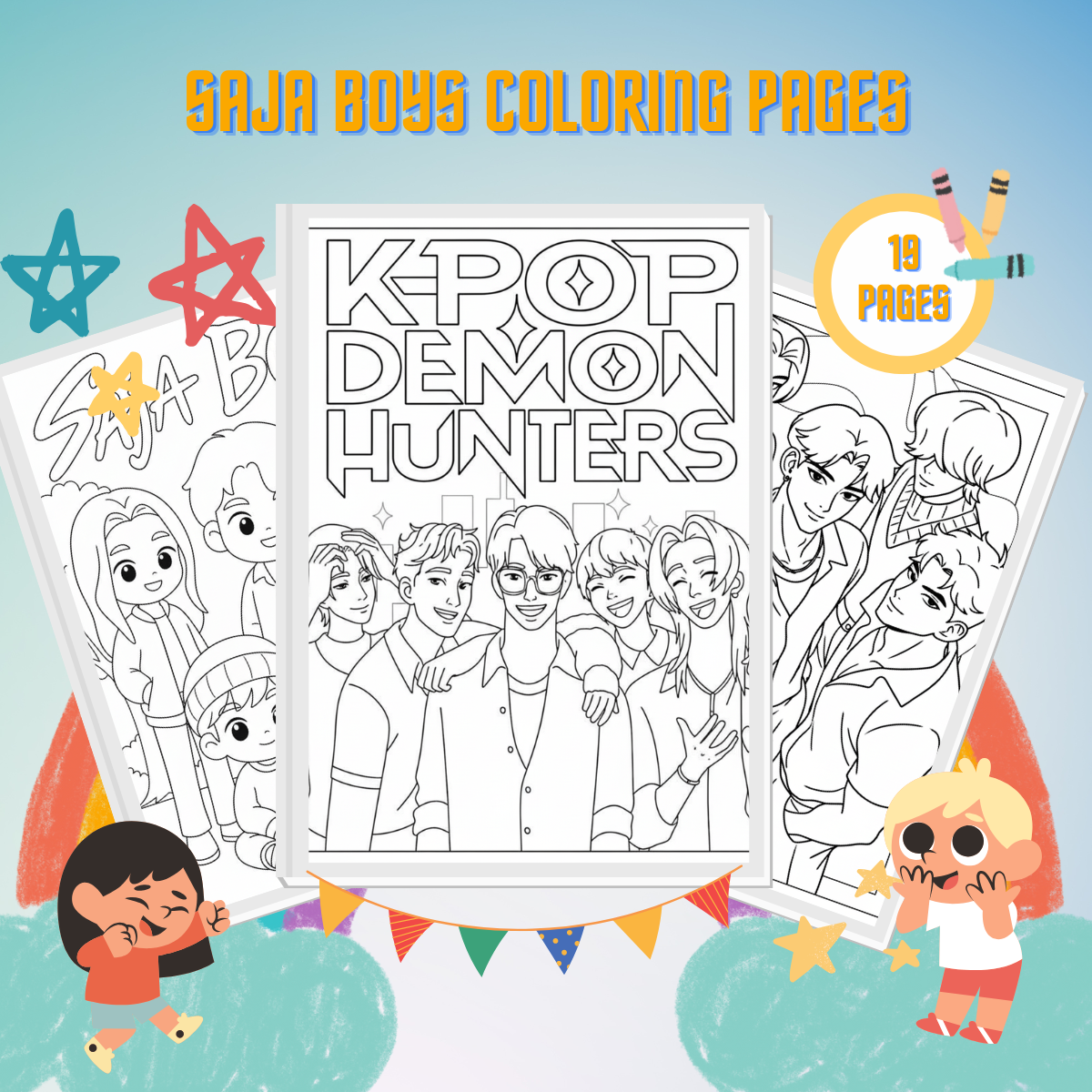 Saja Boys Coloring Pages thumbnail