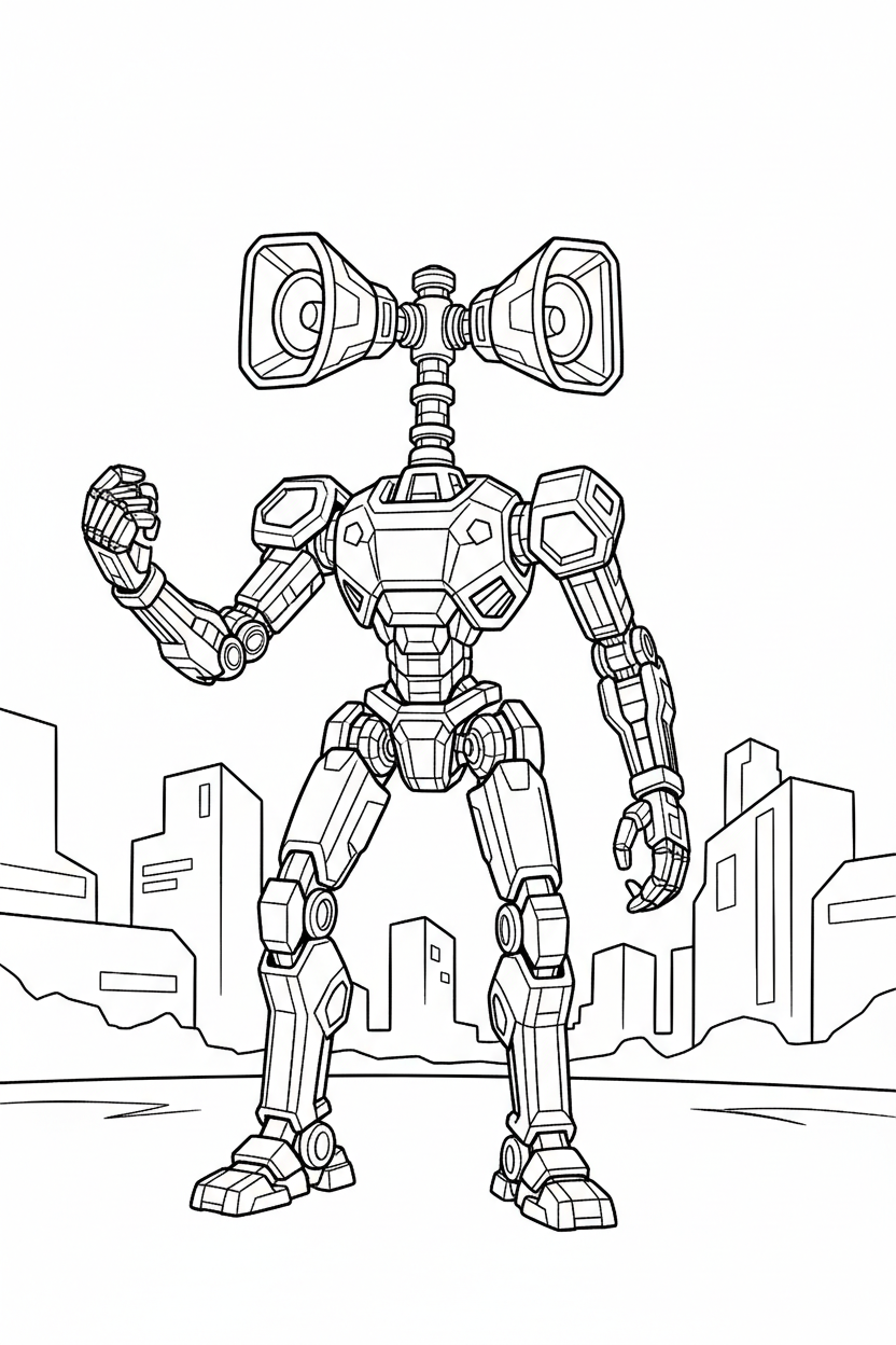 free adult Siren Head coloring pages