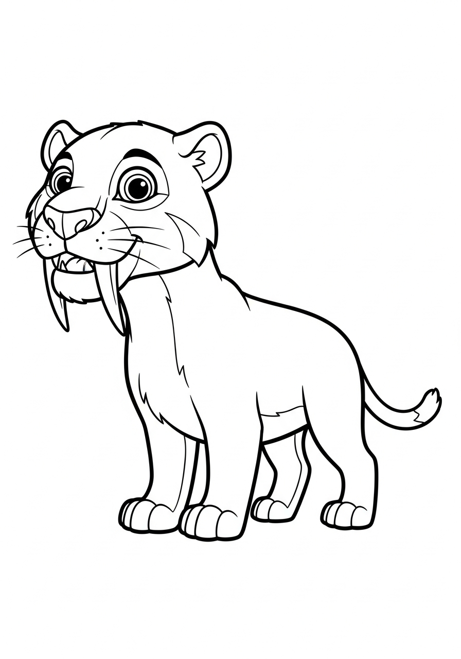 Smilodon coloring pages printable