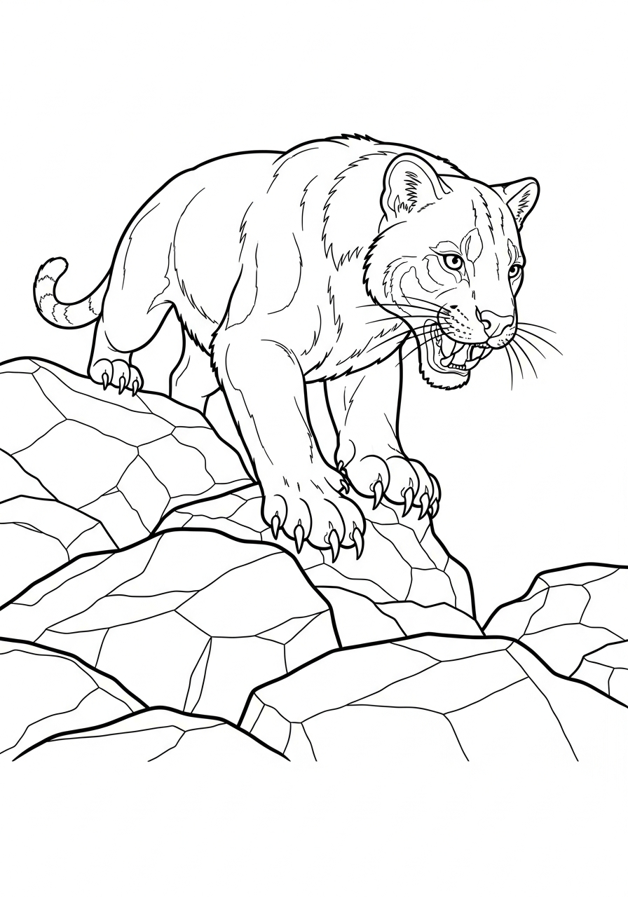 coloring pages Smilodon