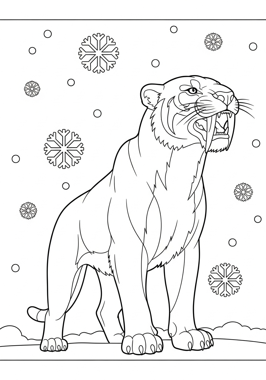 free coloring Smilodon pages