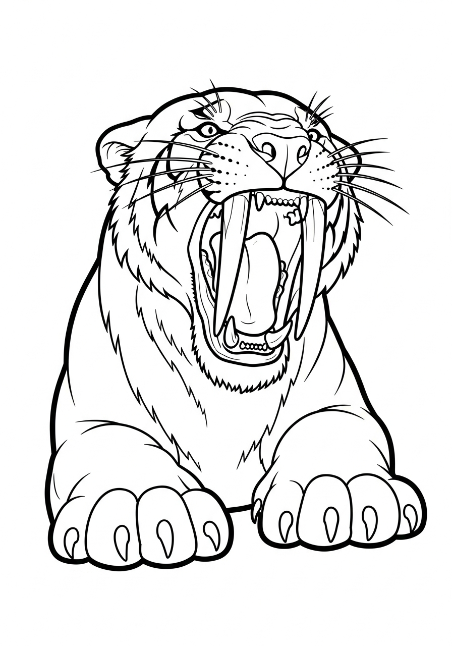 grinch Smilodon coloring pages