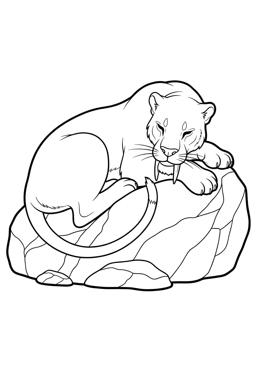 adult Smilodon coloring pages