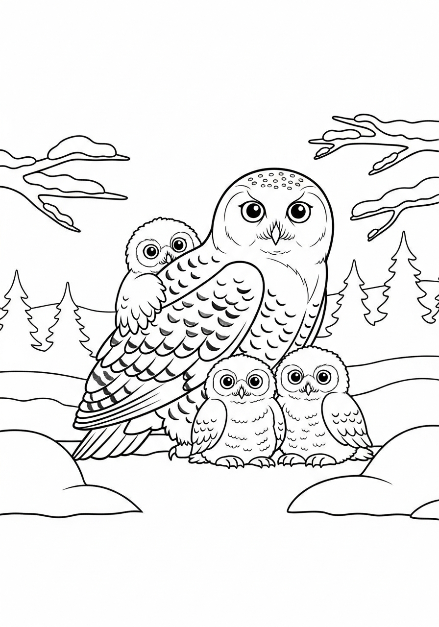 Snowy Owl Coloring Pages 11 merry Snowy Owl coloring pages 1