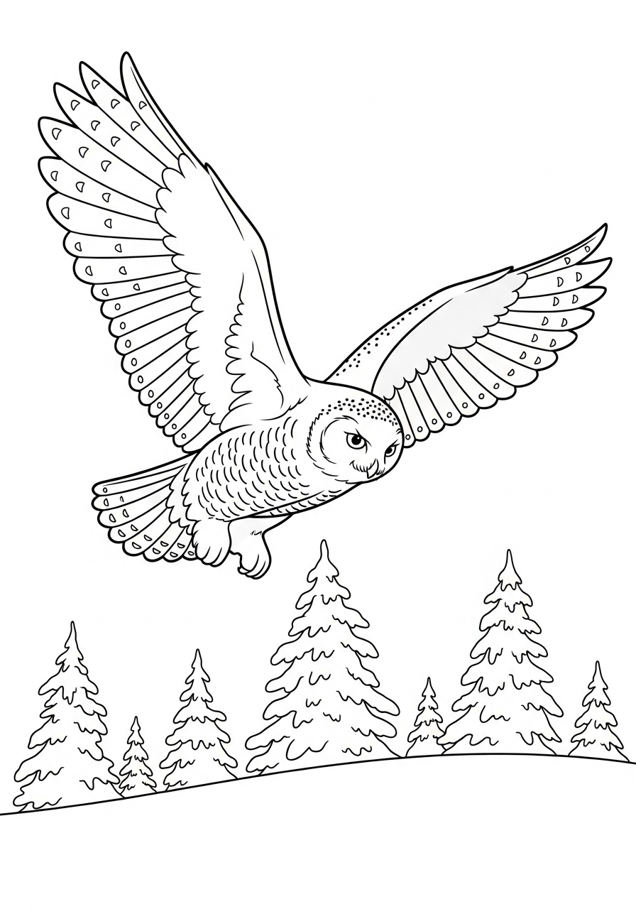 Snowy Owl Coloring Pages 14 Snowy Owl coloring pages for adults pdf