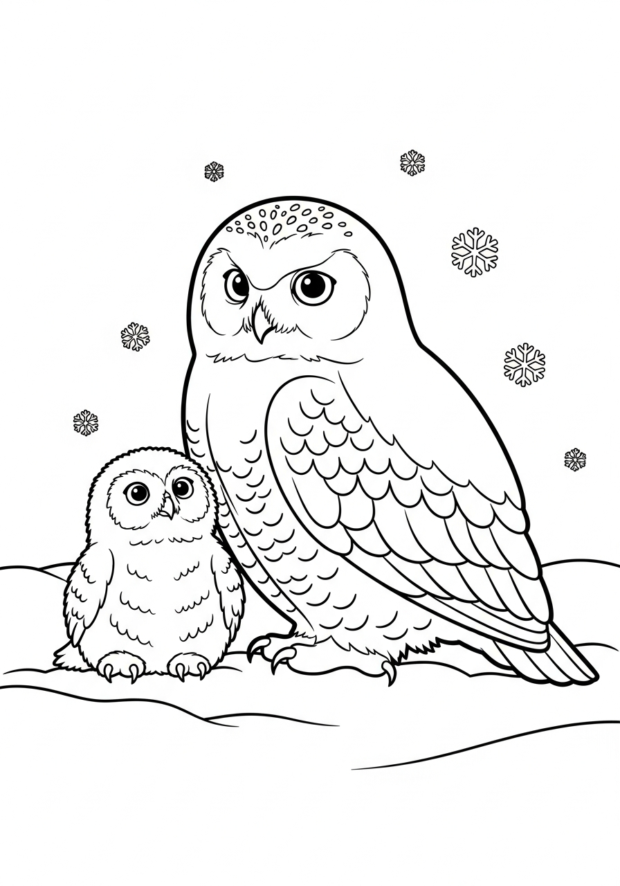 Snowy Owl Coloring Pages 15 coloring Snowy Owl pages 1
