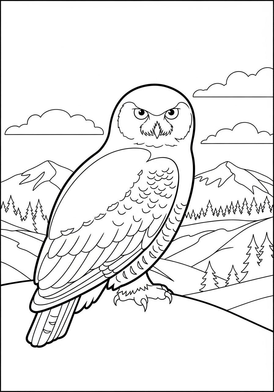 Snowy Owl Coloring Pages 16 free Snowy Owl coloring pages